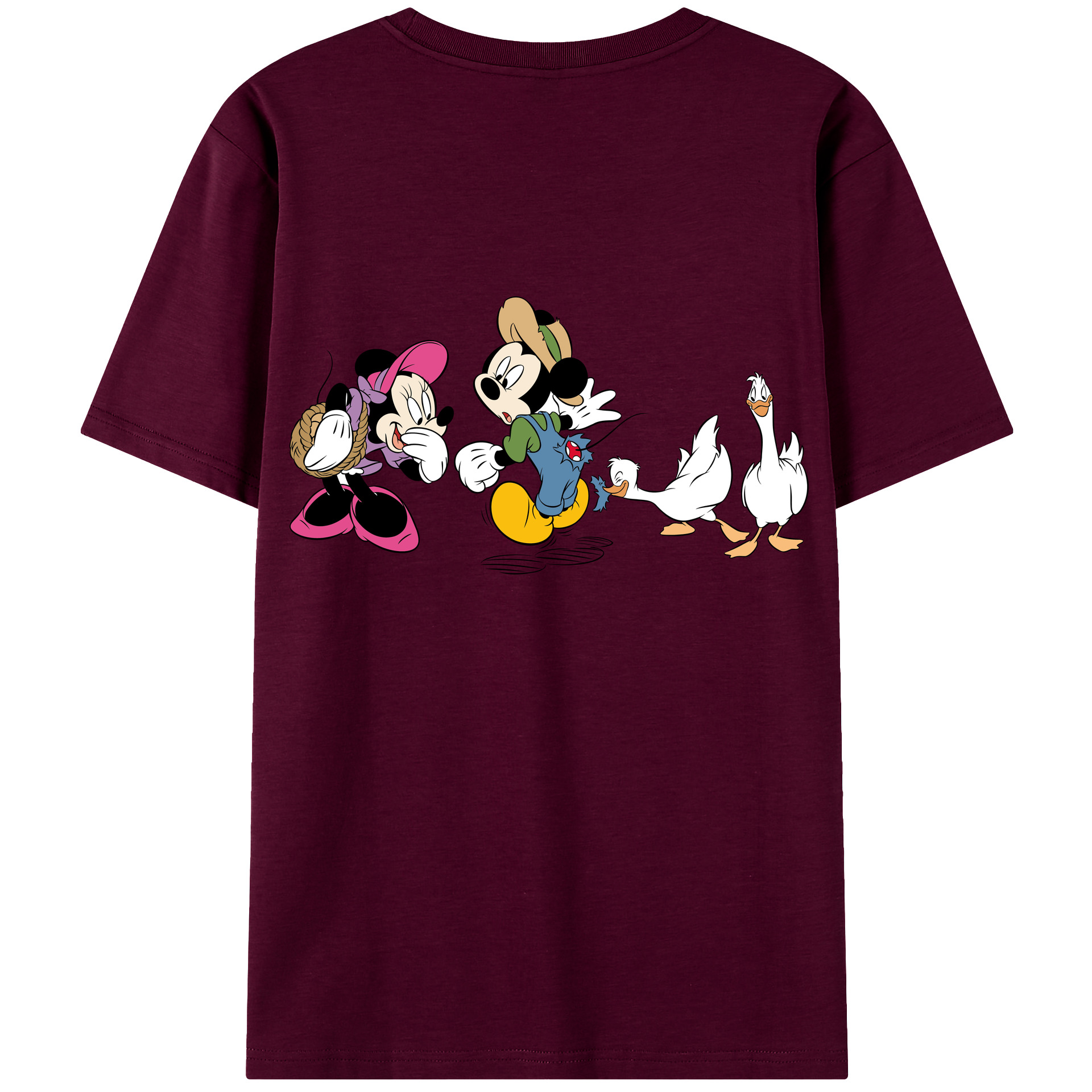 （画像用） ミッキーマウス Mickey Mouse レディース半袖Tシャツ(バックプリント)